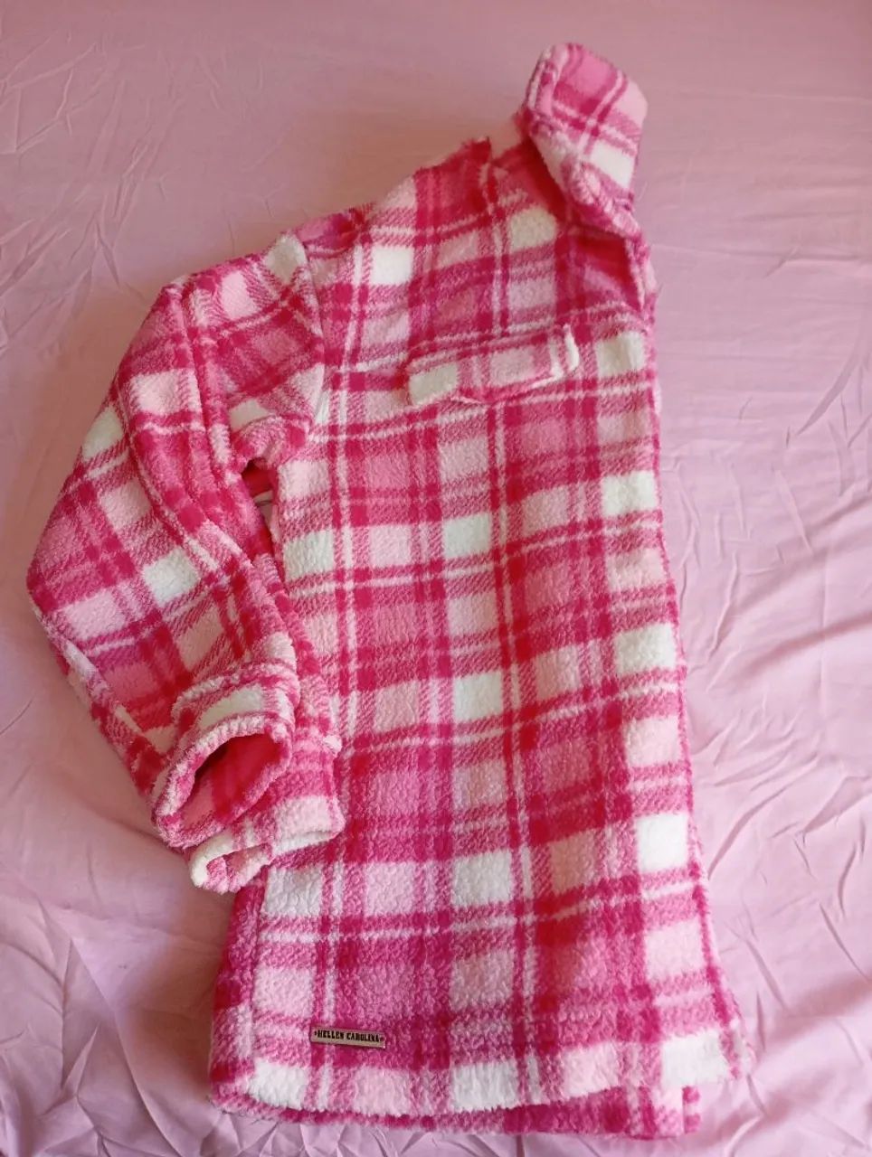 Camisola Flanela Pink Xadrez