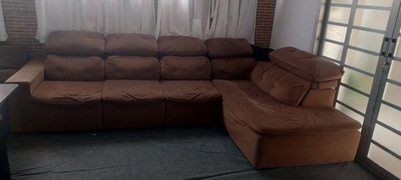 Sofá retrátil reclinável de 3,20
