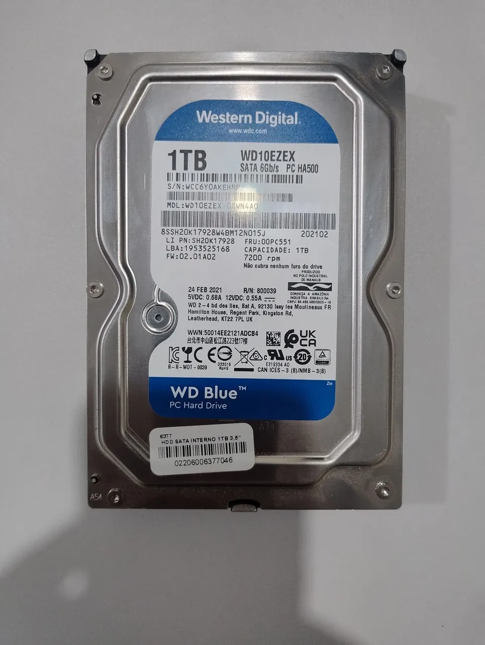 HD 1TB WD Blue SATA 6Gb/s PC HA500
