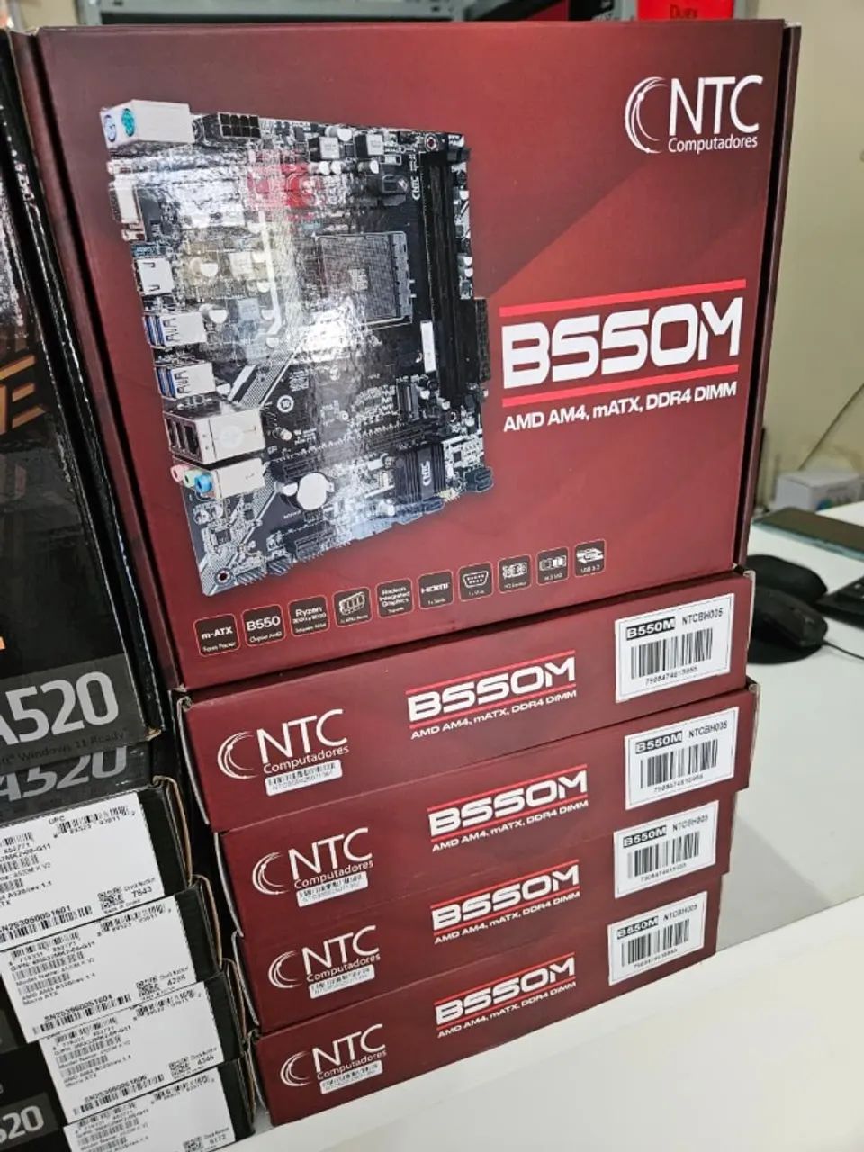 Placa mãe NTC B550M AMD AM4 mATX Preto - NOVO - Foto 5
