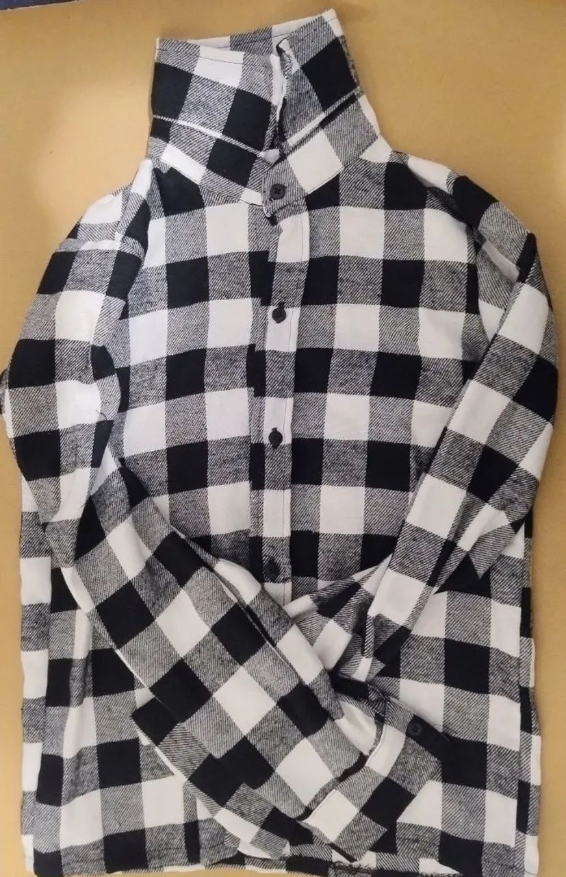 Camisa Xadrez Infantil Tamanho M - Foto 2