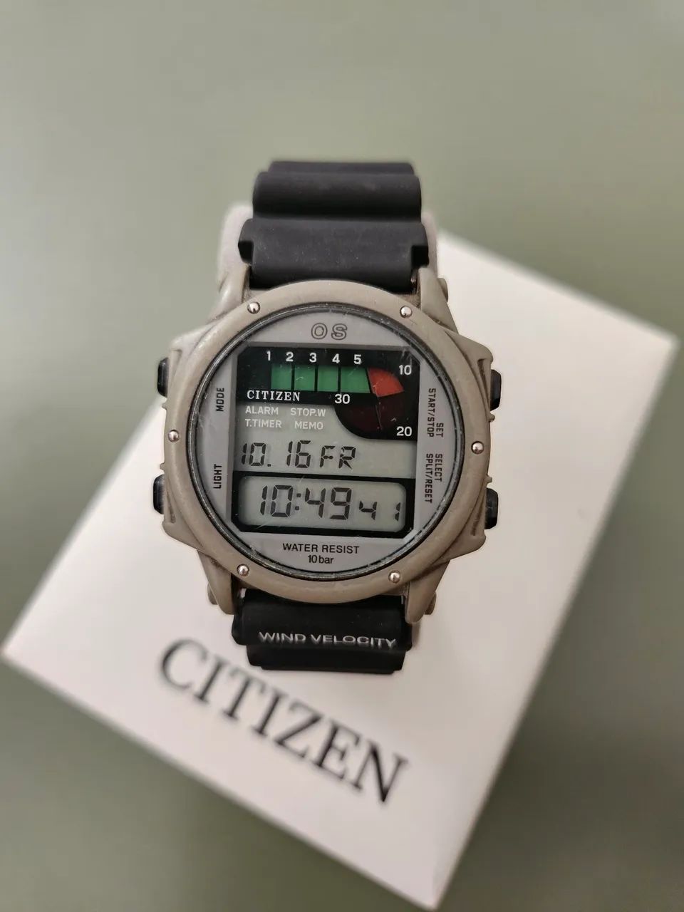 Relogio raro Citizen windsurf D100 