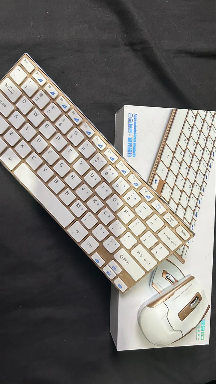 Mini Teclado e Mouse Sem Fio HK-3910 - Foto 3