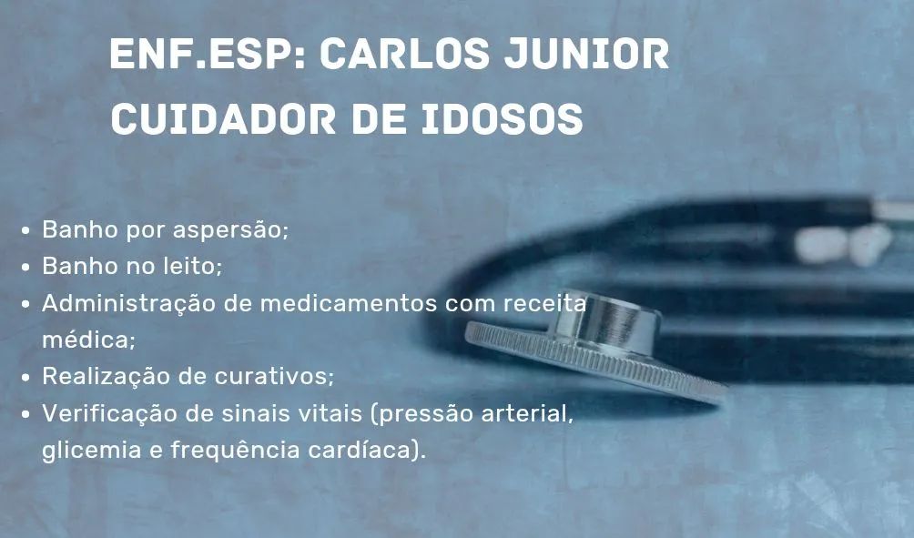 Enfermeiro e cuidador de idosos 