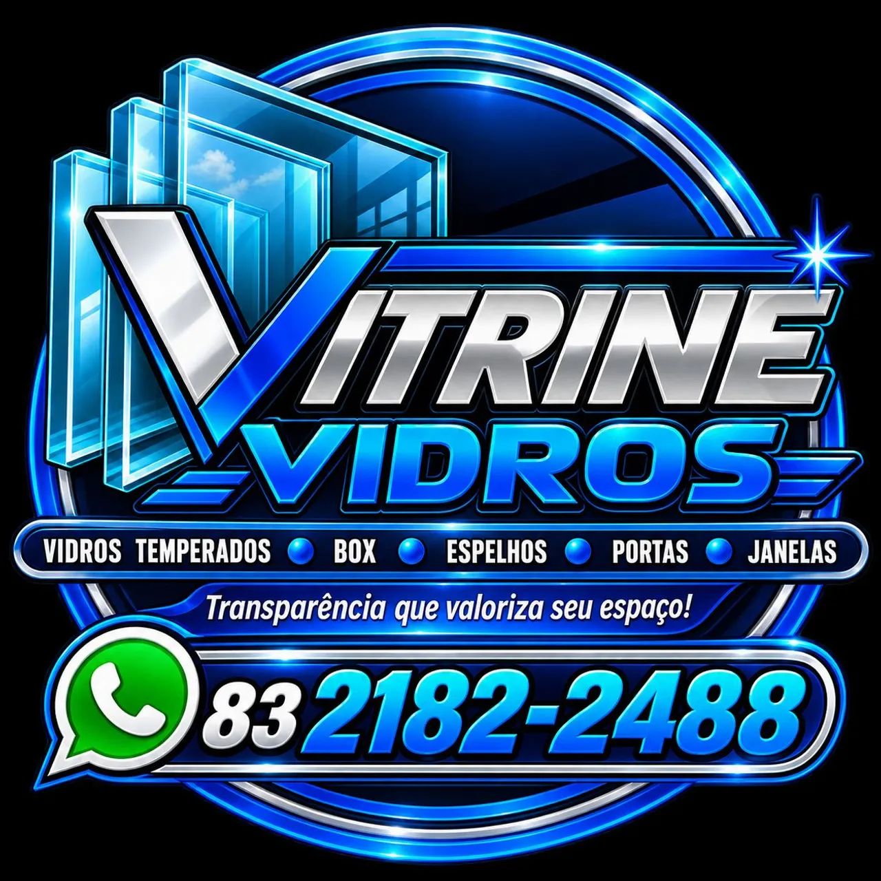 VITRINE VIDROS E ALUMÍNIO 