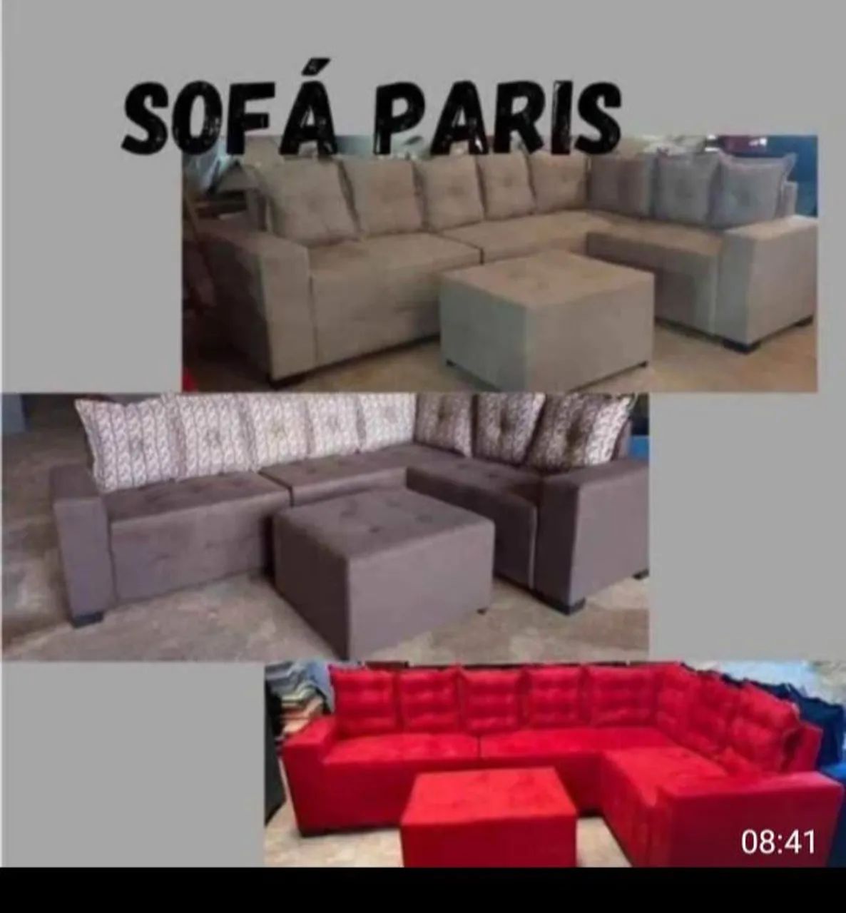 Promoção sofá até  o final do mês de abril  sofá  Paris contato  98- * - Foto 2