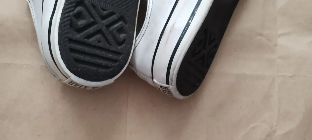 Tenis All Star Branco Couro Cano Baixo - Foto 2