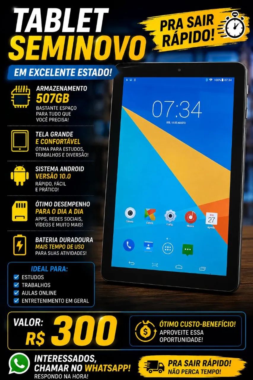 TABLET SEMINOVO