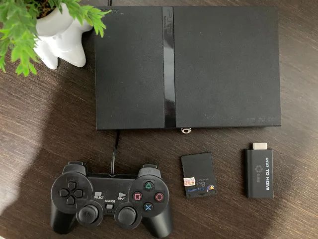 PS2 com MemoryCard, controle novo e conversor HDMI - Foto 3