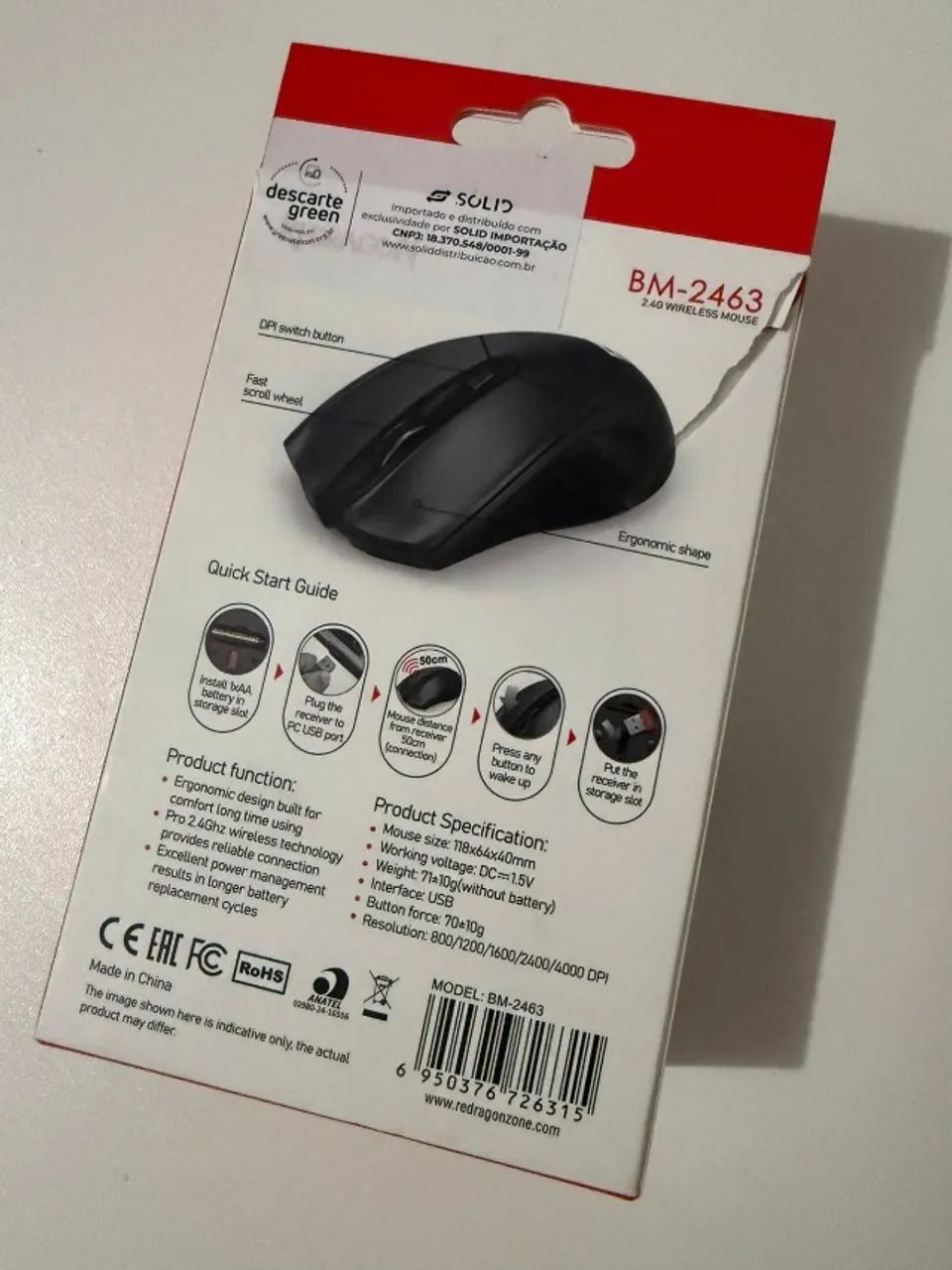 Mouse Redragon R Office BM-2463 Preto USB - Foto 3