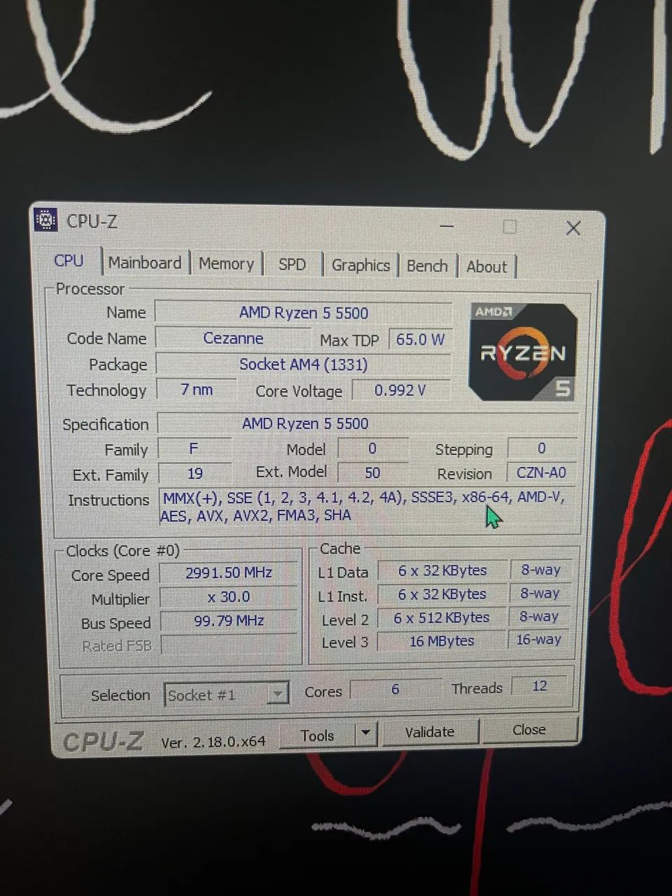 Ryzen 5 5500 processor466474647557908480