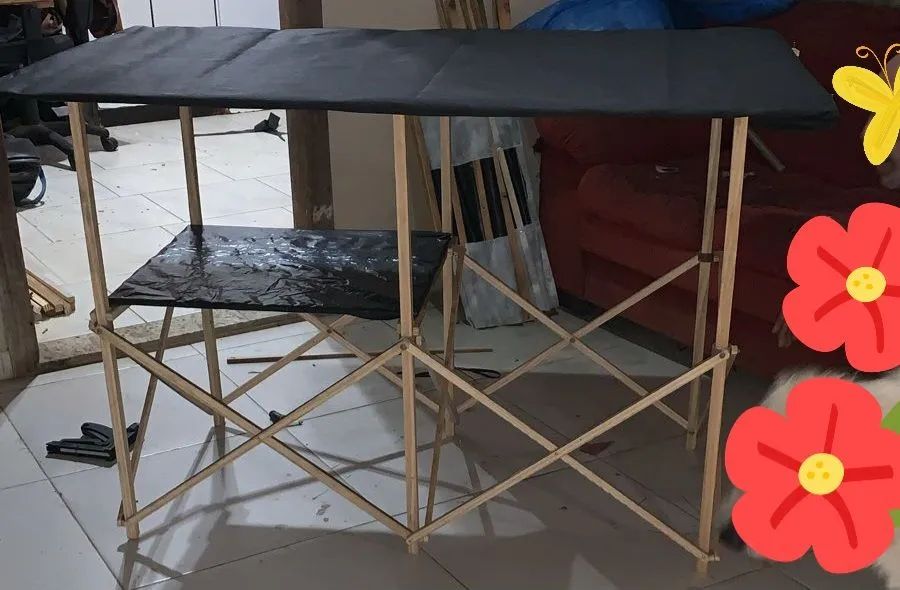 Mesa de camelô, desmontável 