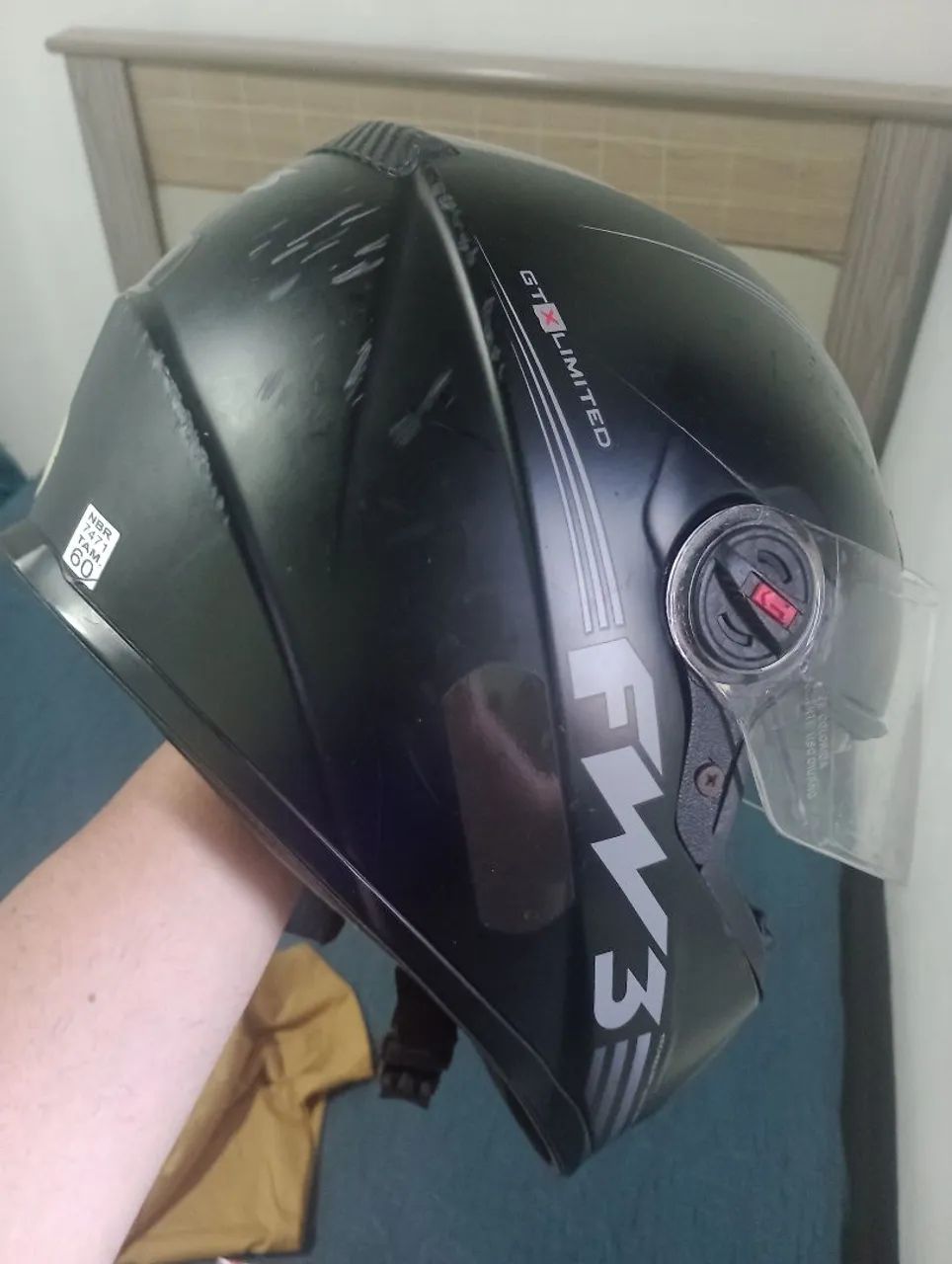 Capacete fw3 preto fosco  - Foto 2