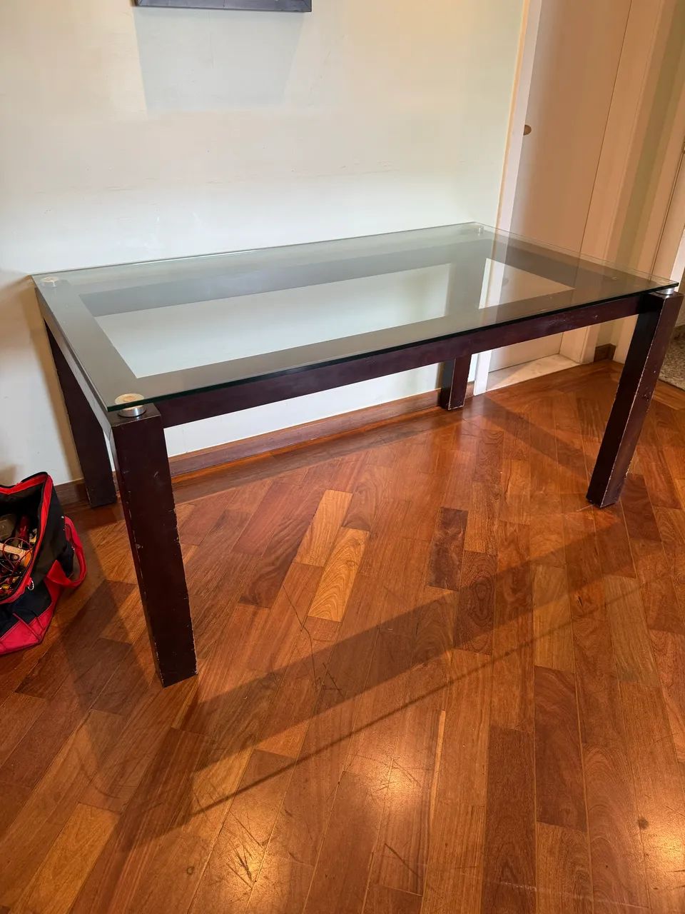 Conjunto de mesa e cadeiras vidro 