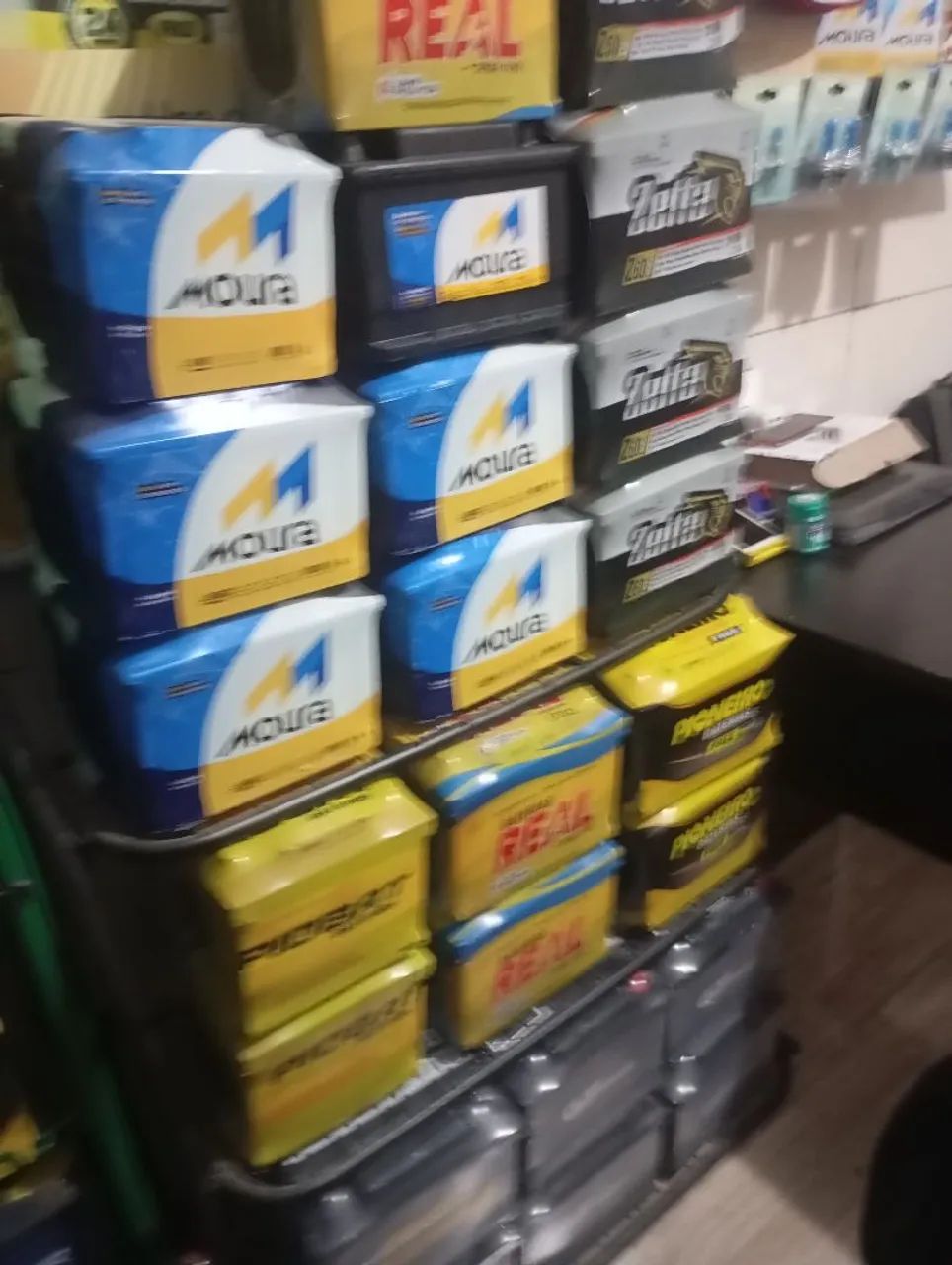 bateria nova e usada 