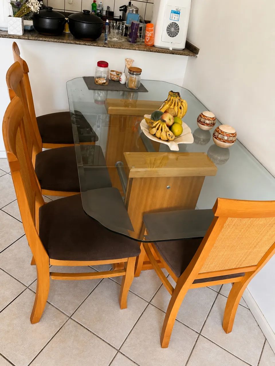 Mesa estilo rústica contemporânea 