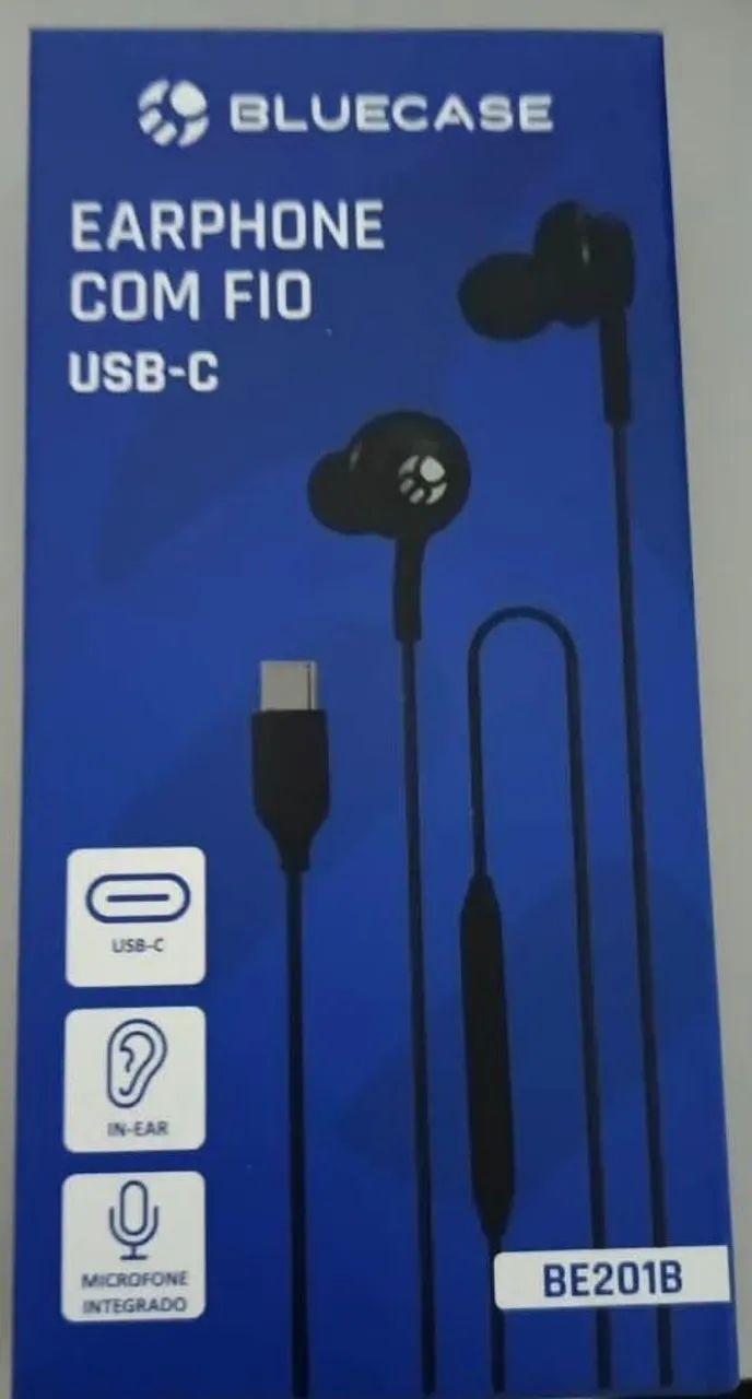 Earphone com fio USB-C 