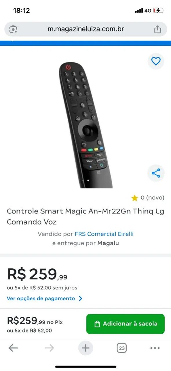 Controle LG Original  - Foto 2