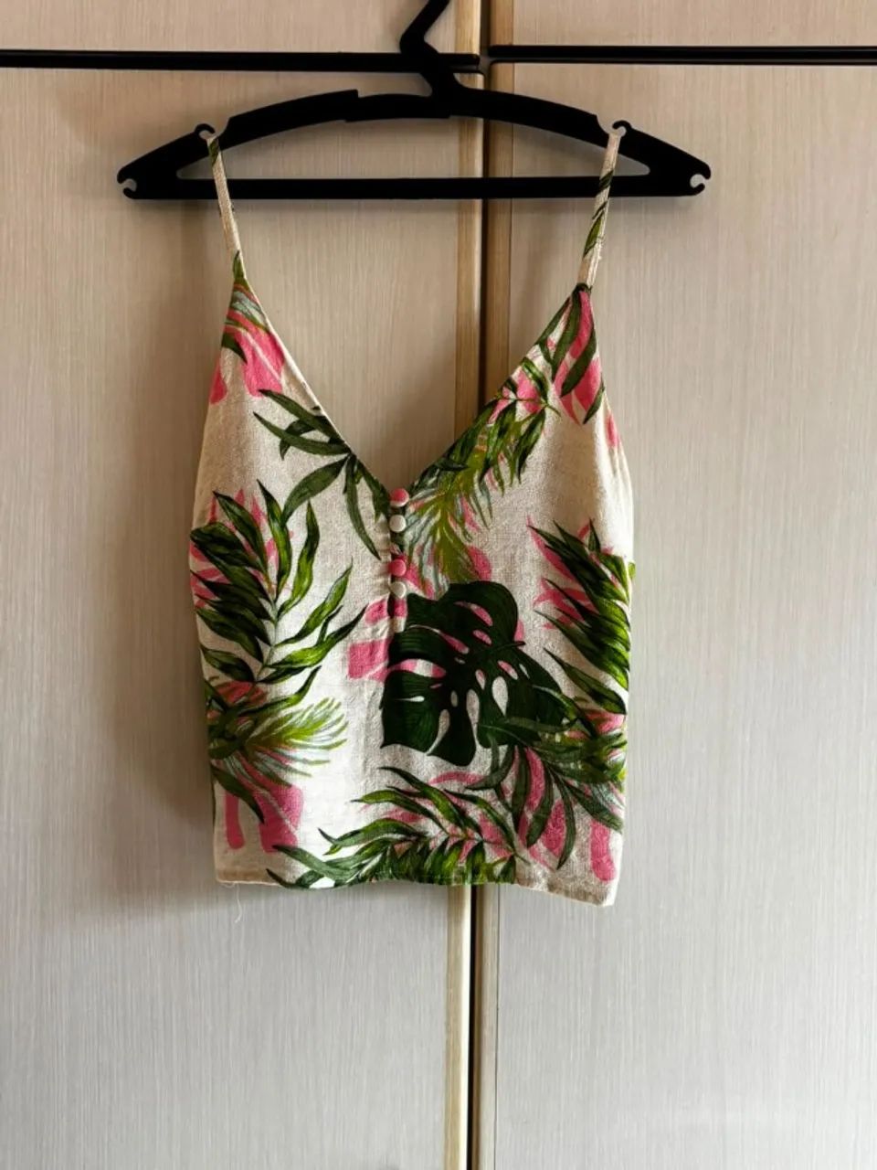 Regata cropped estampa tropical - Foto 2