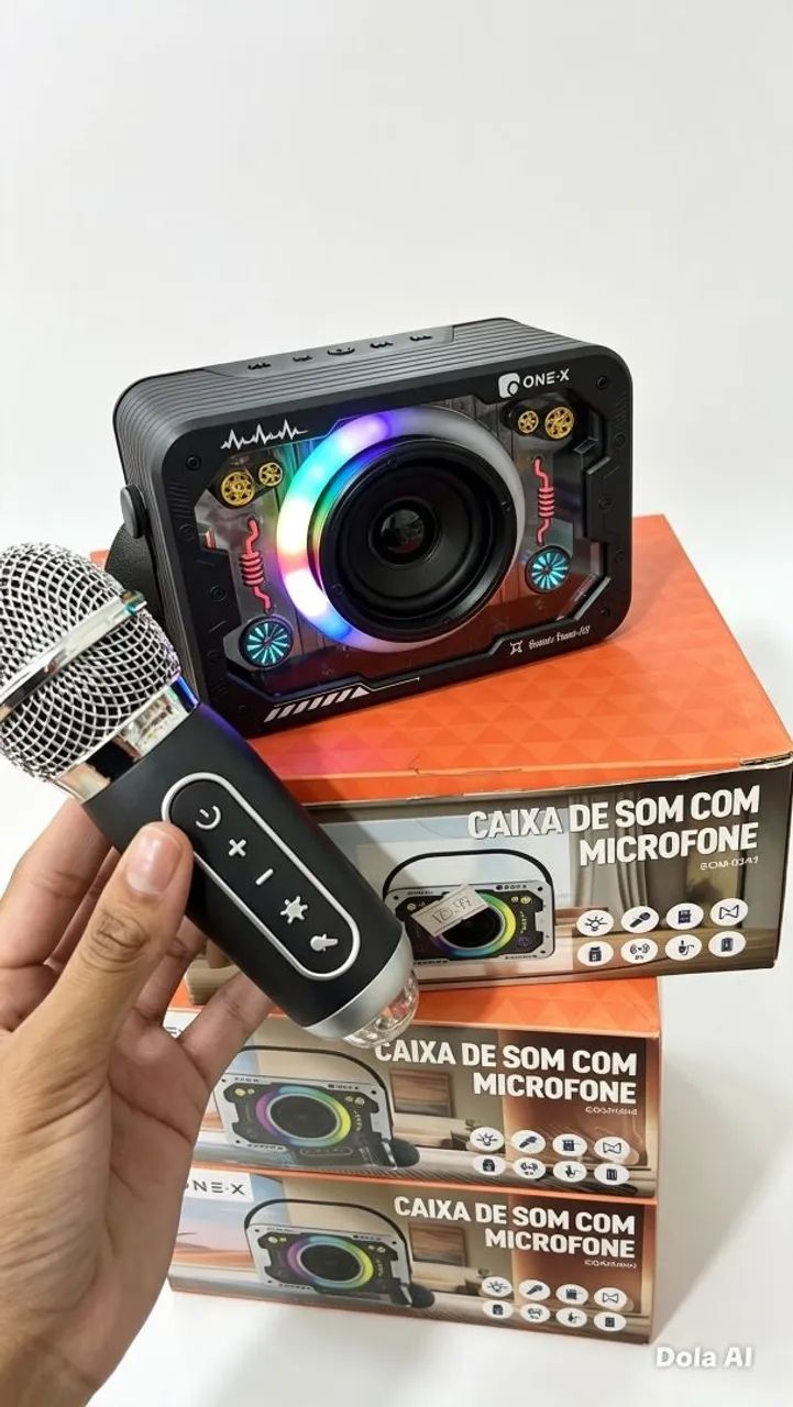 CAIXA DE SOM COM MICROFONE  - Foto 2