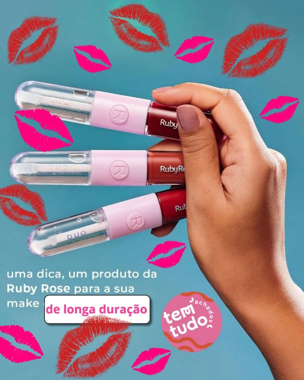 Batom Duo Gloss Ruby Rose - Foto 2
