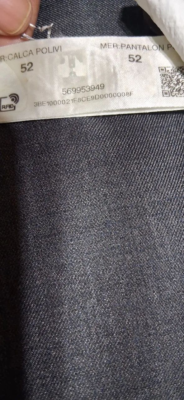 Calça social cinza tamanho 52 - Foto 2