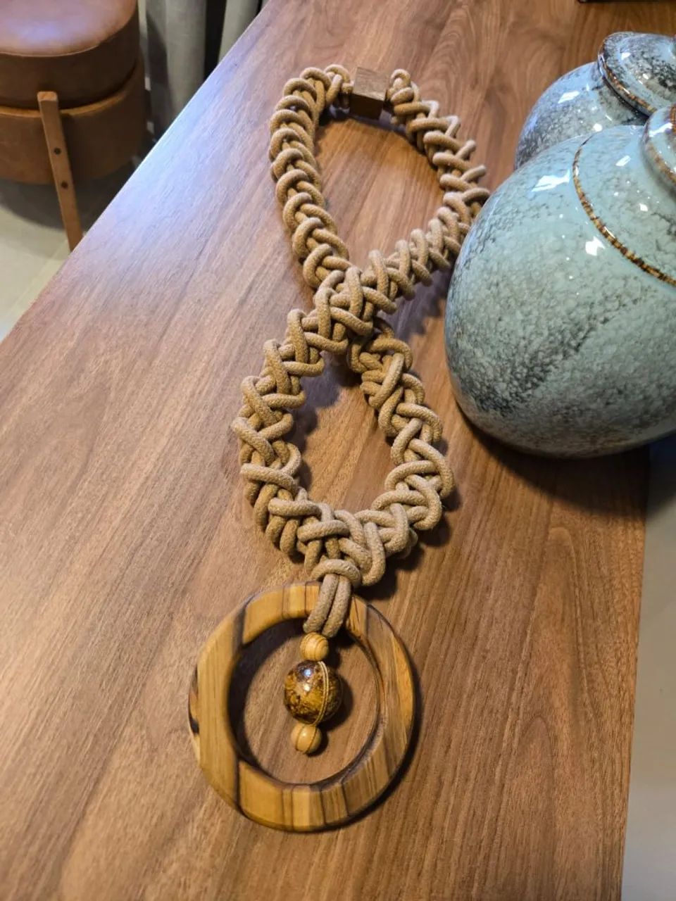 Colar de mesa macramé  - Foto 3