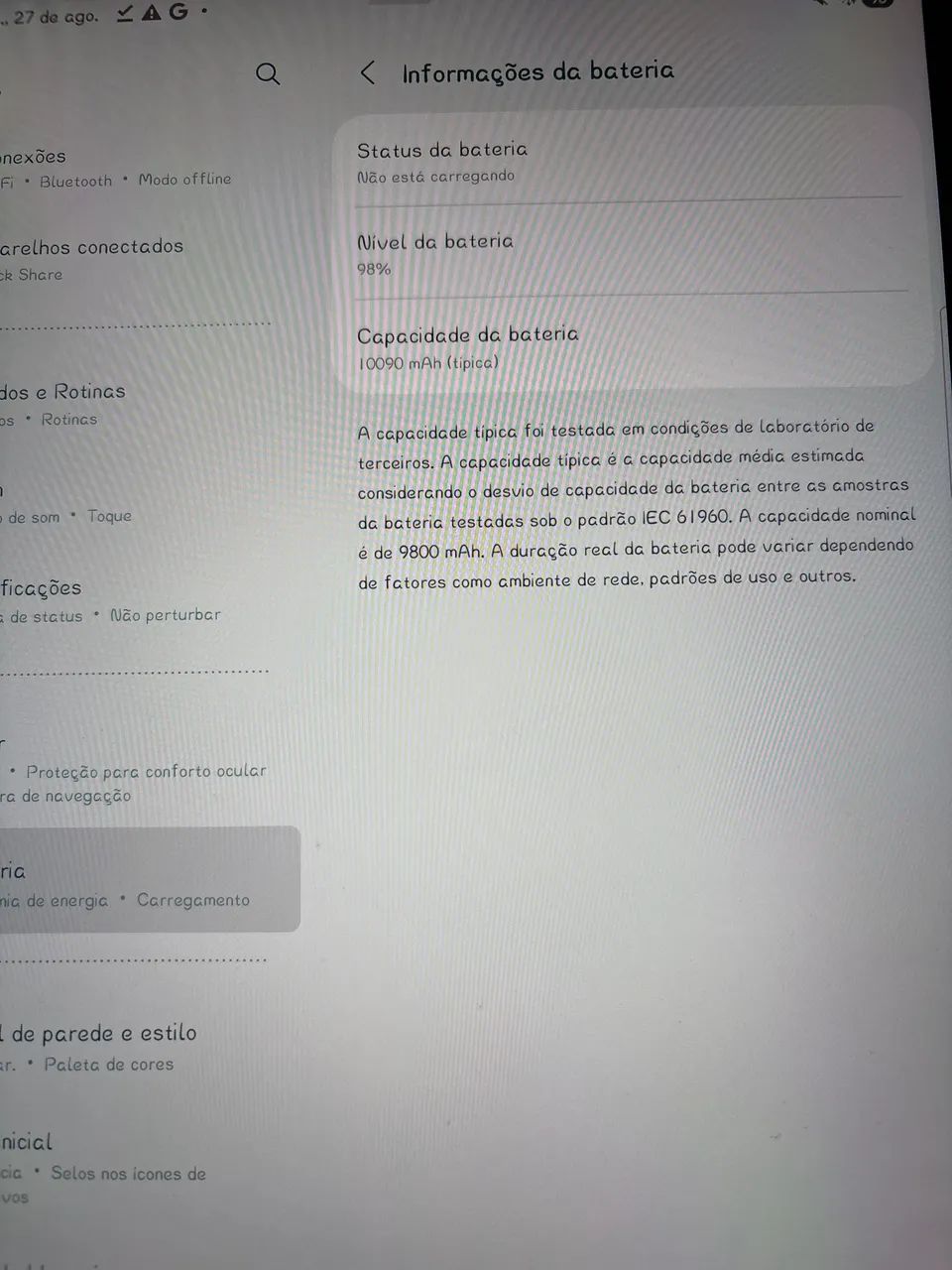 Galaxy Tab S9 FE+ 128GB 8GB RAM - Impecável - Foto 5