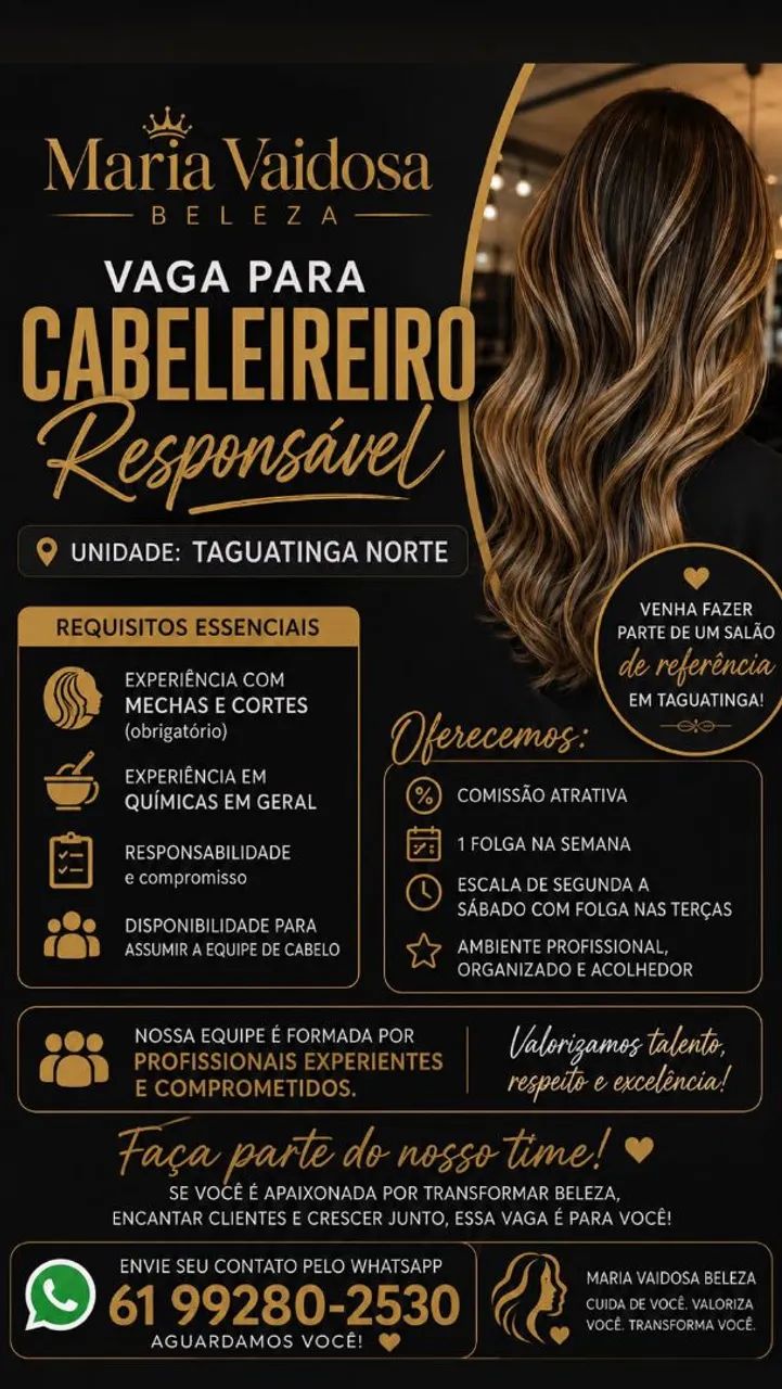 Contrata-se Cabeleireiro (a) 1