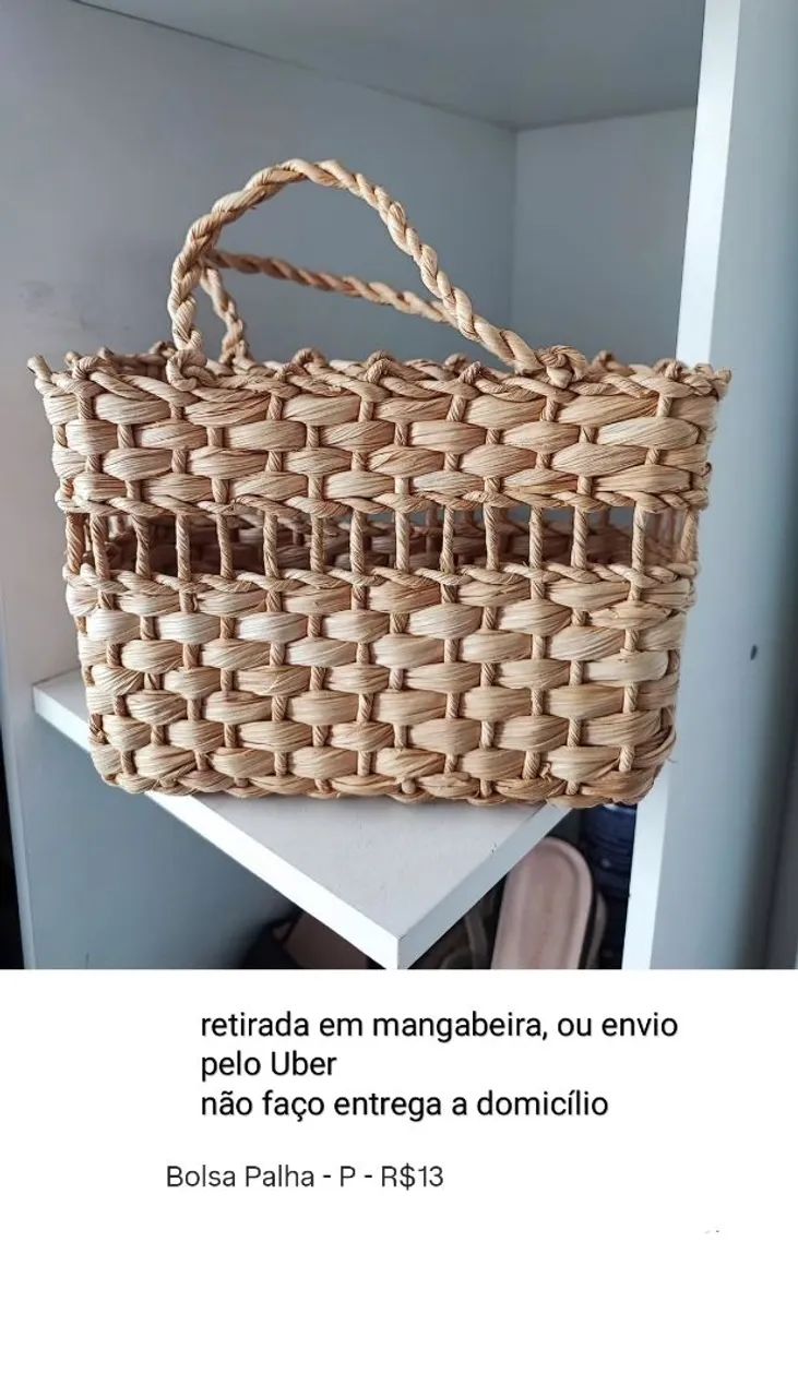 Bolsa de palha P em excelente estado 