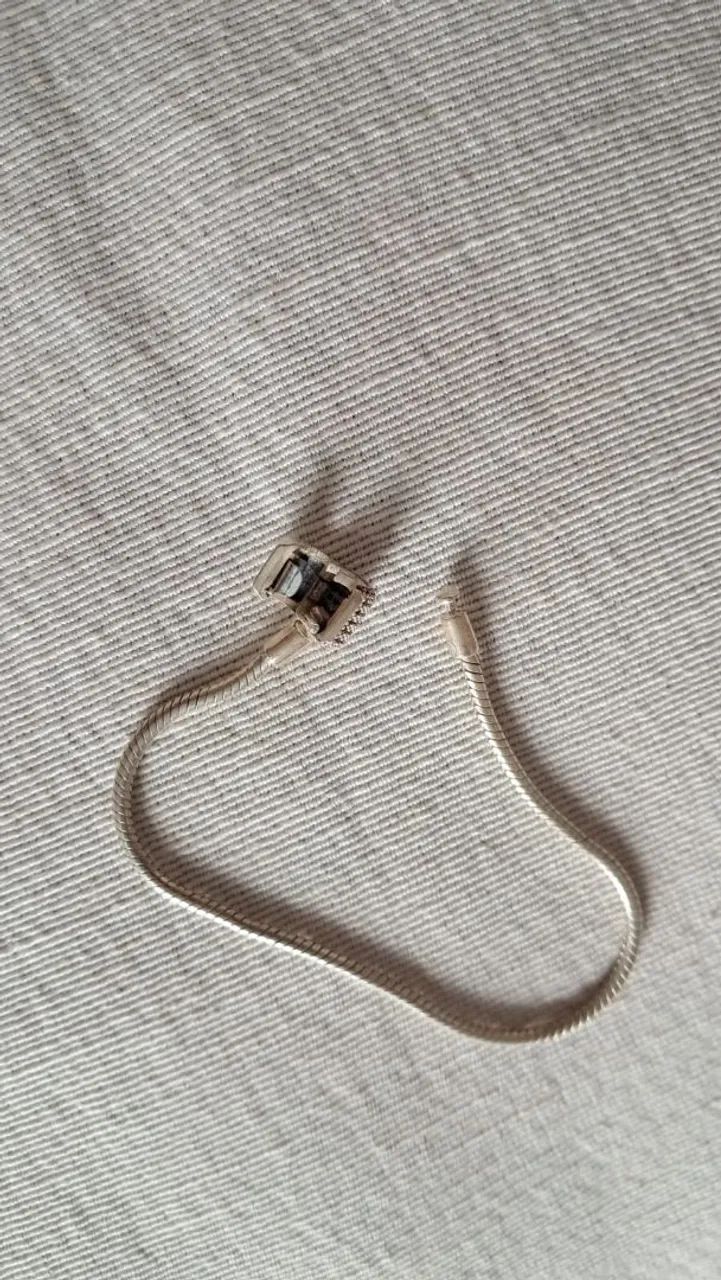 Pulseira 18 cm pandora com trava em prata  - Foto 3