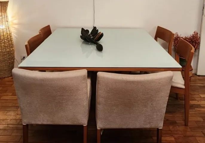 Mesa de jantar quadrada com 6 cadeiras - Foto 5