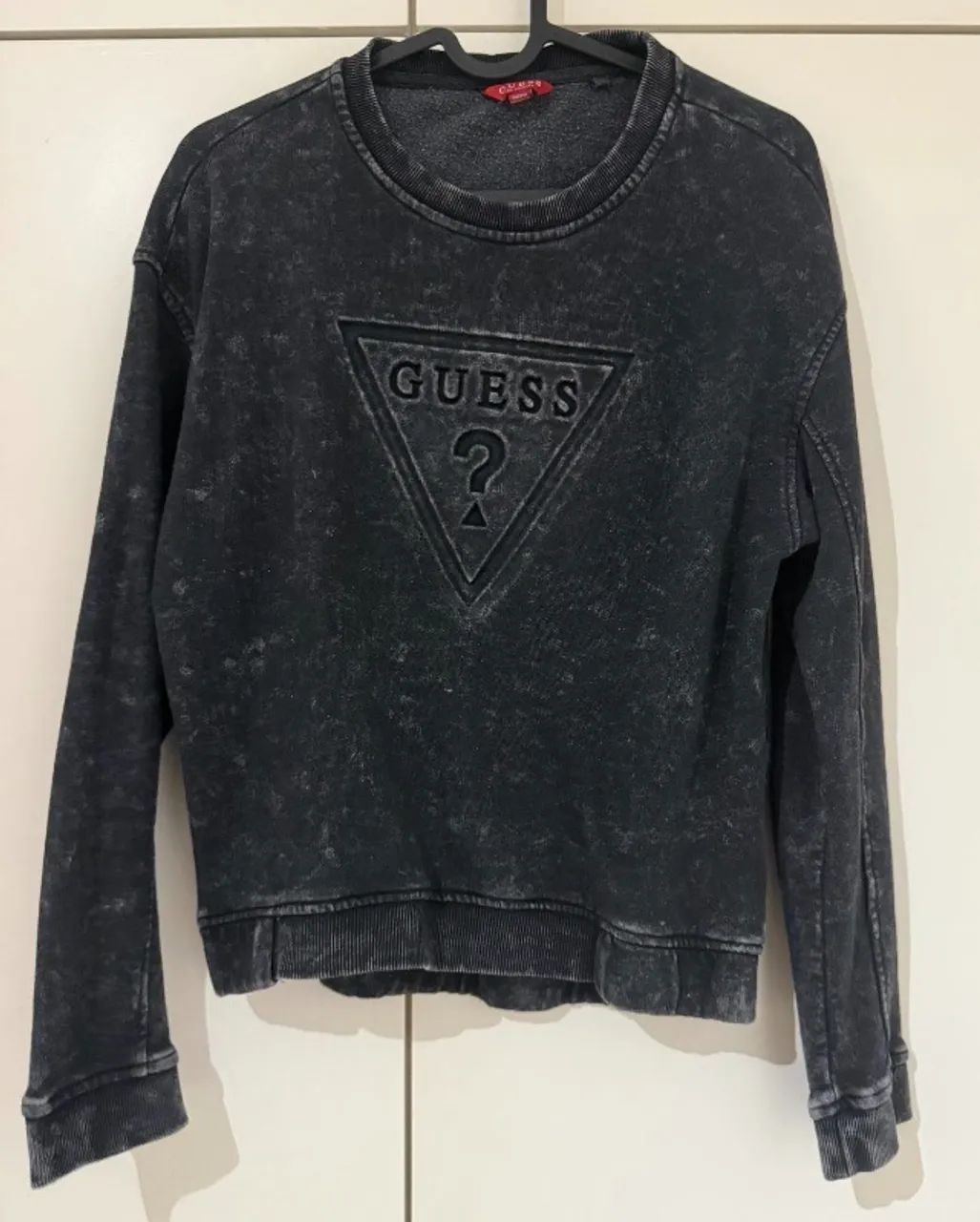 Moletom guess preto acid wash m - Foto 2