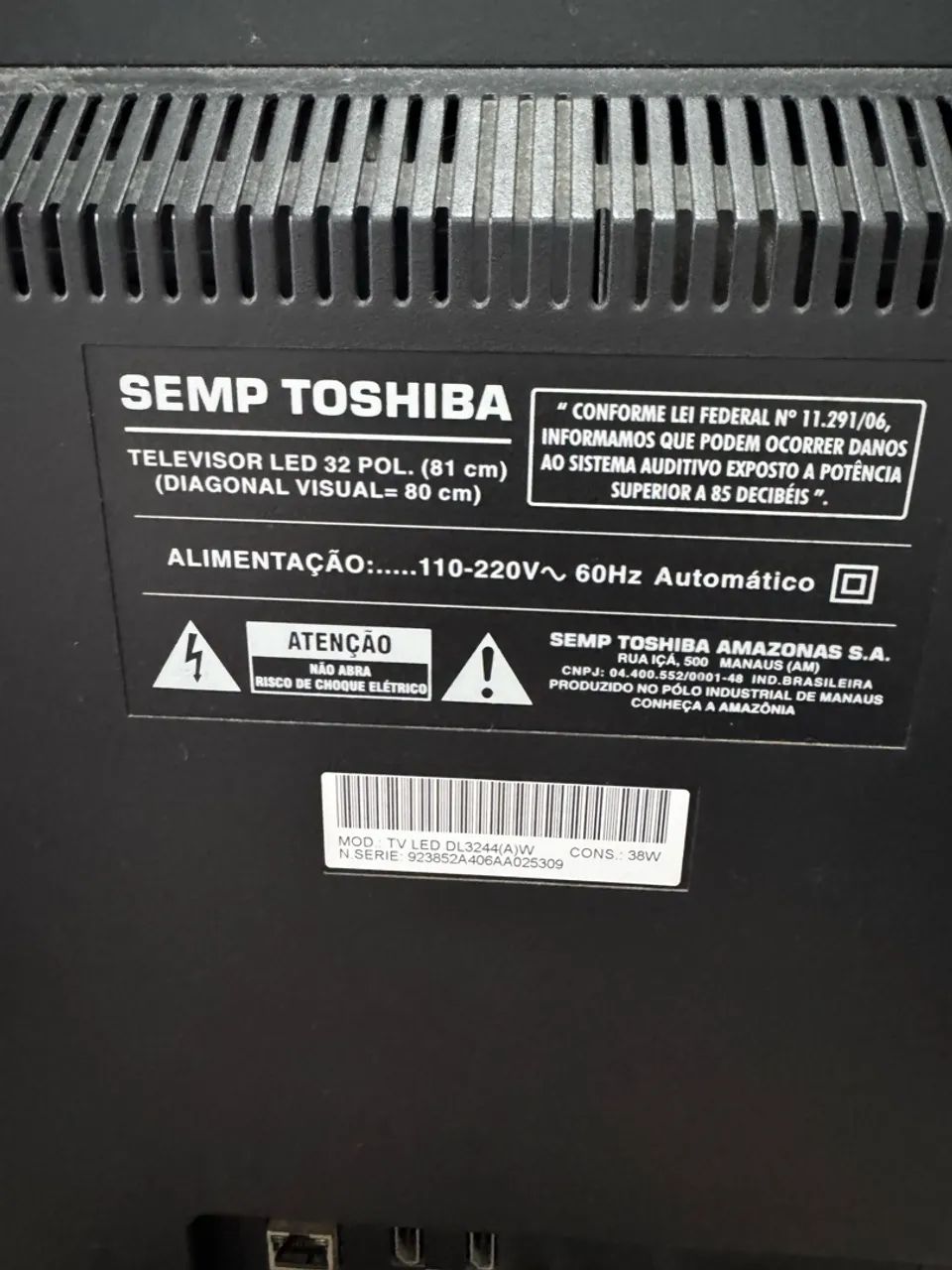 TV Semp Toshiba LED 32 Polegadas - Foto 2
