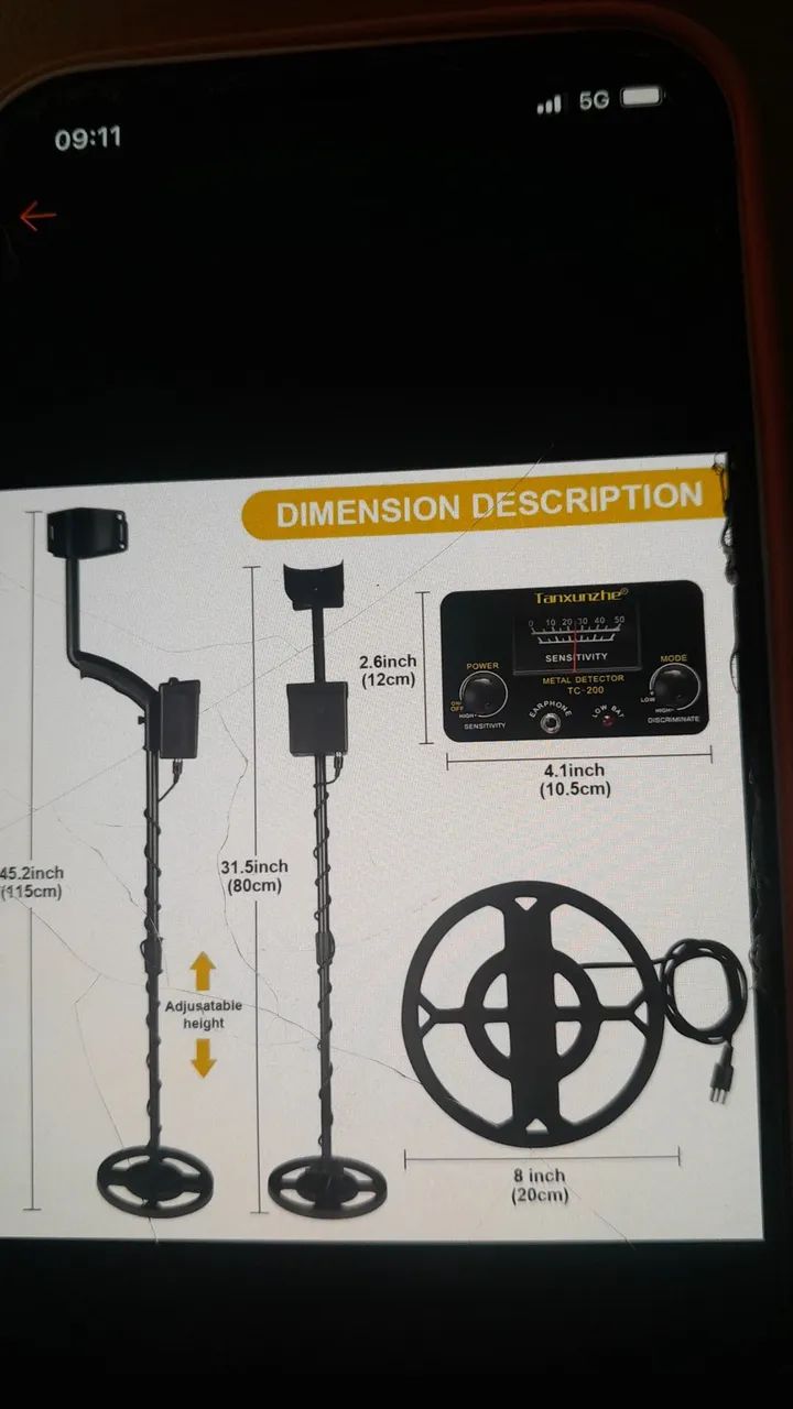 Vendo detector de metais novo