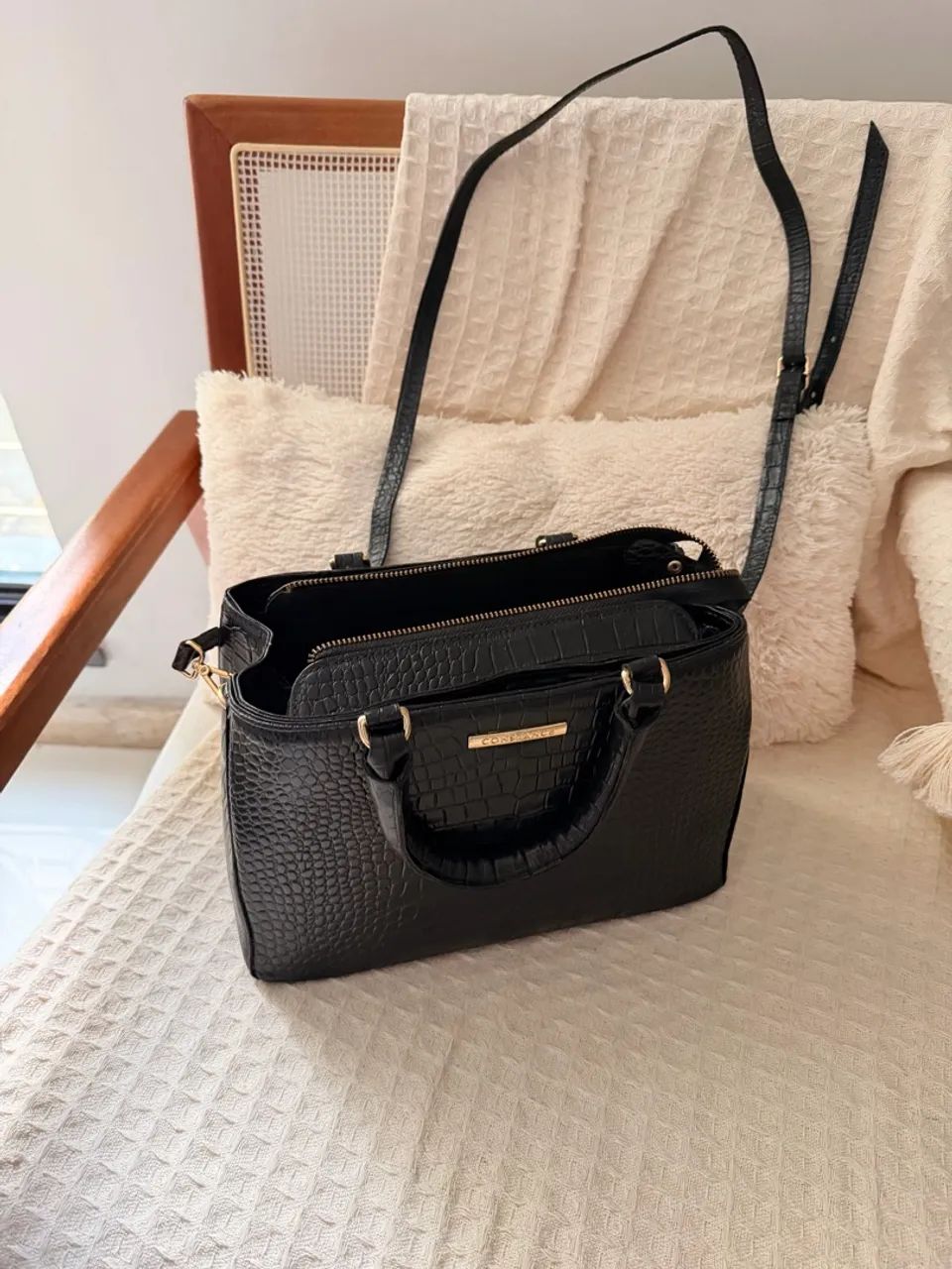 Bolsa de couro legítimo Constance  - Foto 4