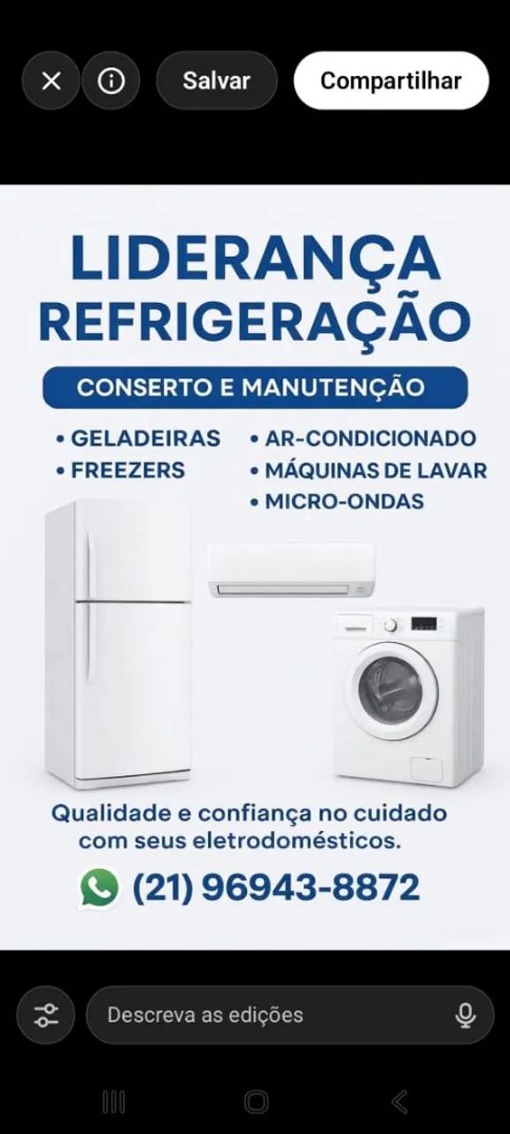 Refrigeraçao concerto e manutençao