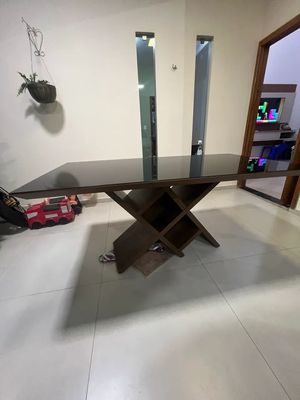 Mesa de MDF tampo de  vidro - Foto 2