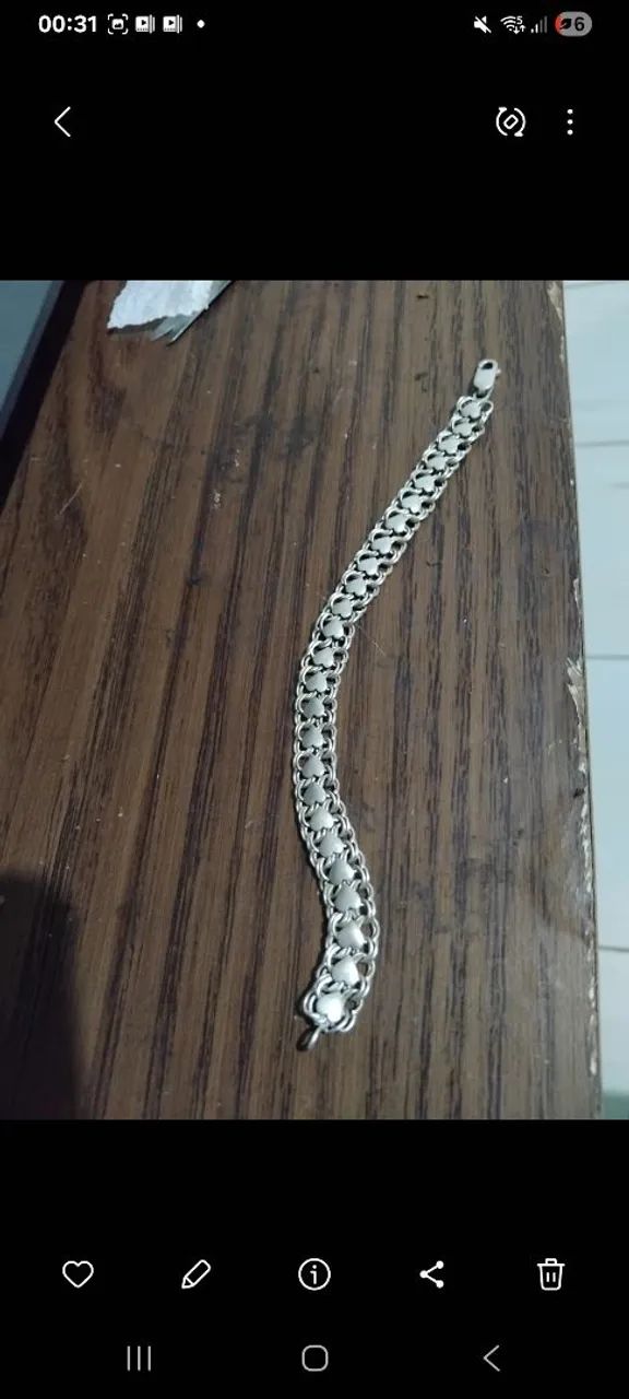 Pulseira de prata unisex - Foto 2
