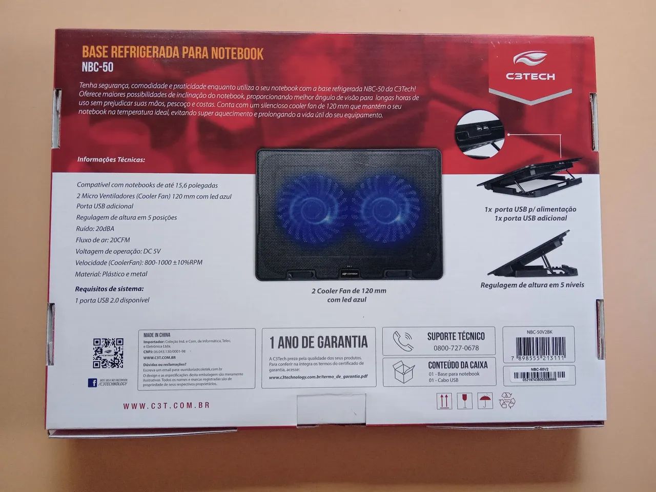 Base Refrigeradora 02 Cooler para Notebook NBC-50 - Foto 4