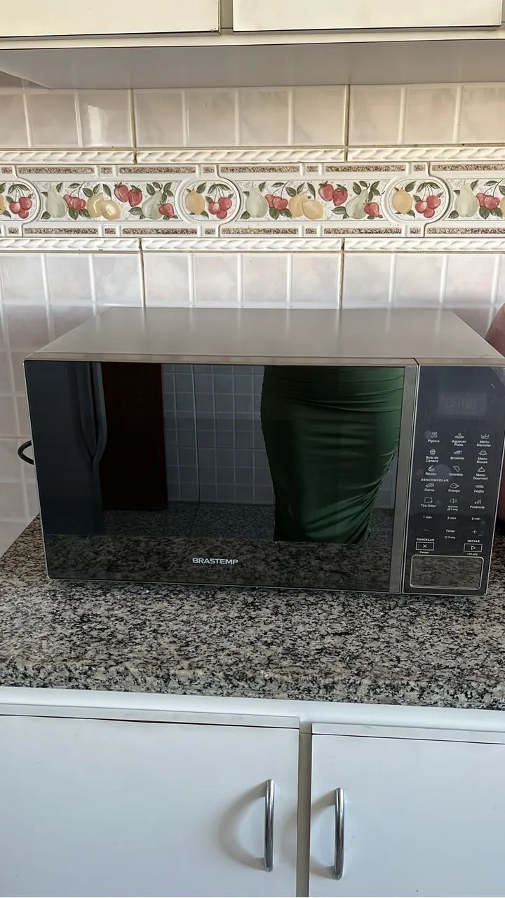 Microondas inox espelhado