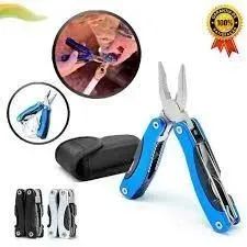 Mini Alicate Pesca Canivete Multifuncional Luatek Slk-650 Azul