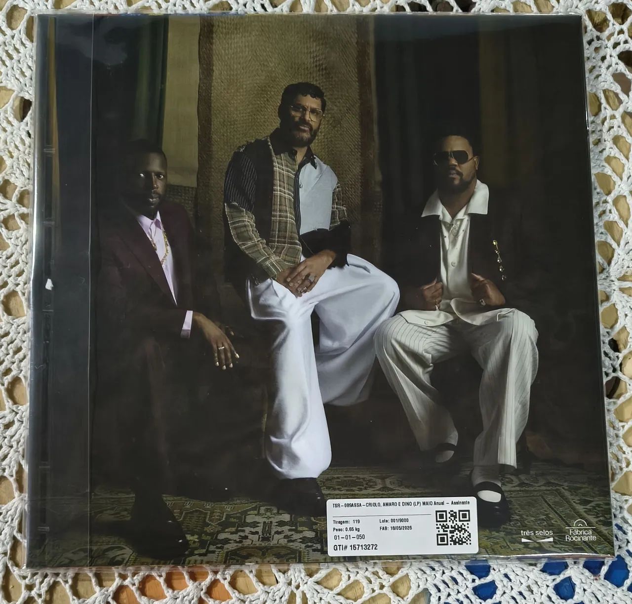 Criolo, Amaro e Dino disco de vinil lp  - Foto 4