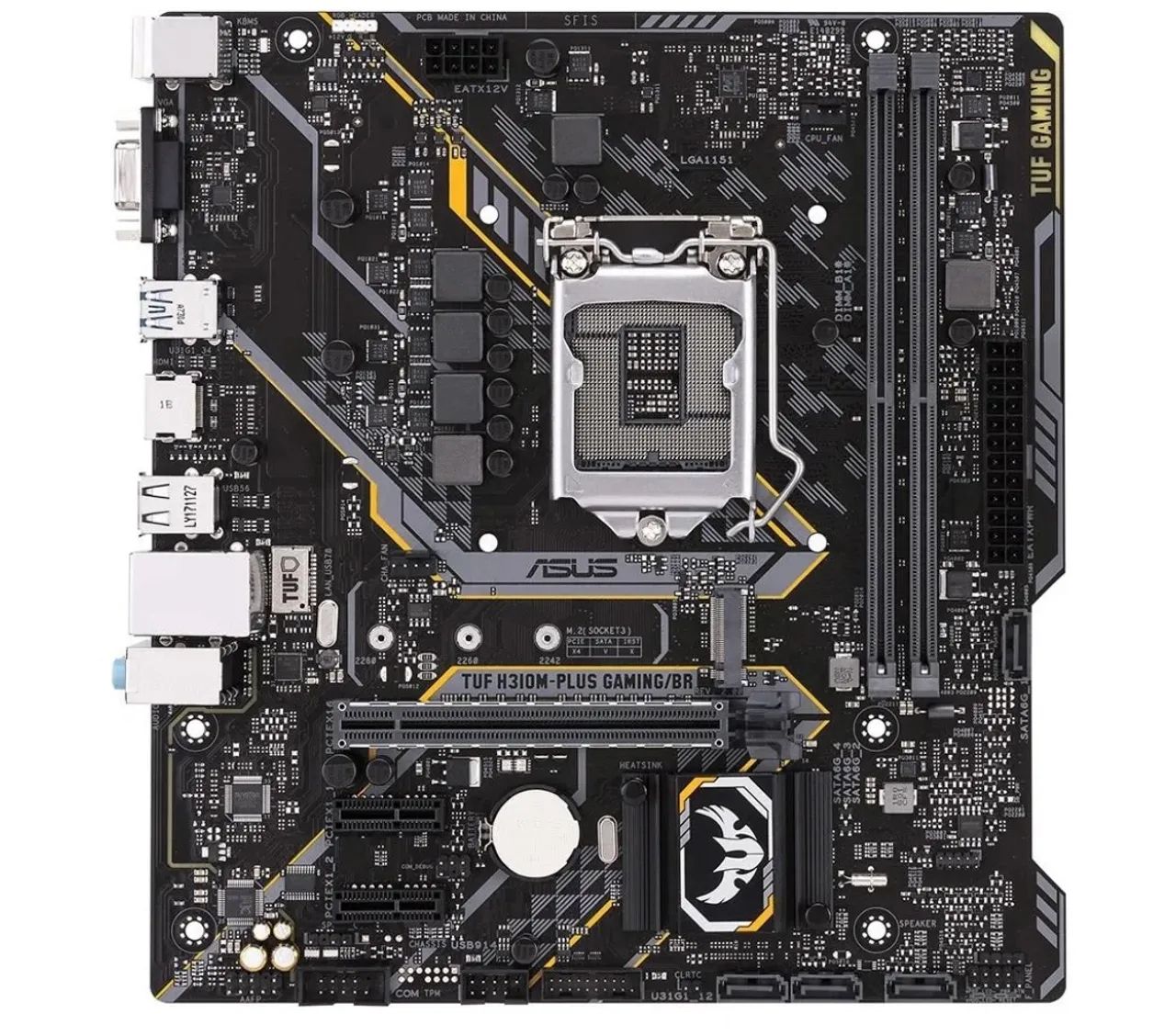 Placa-Mãe ASUS TUF Gaming H310M-Plus/BR, Intel LGA 1151, mATX, DDR4, Preto - Foto 2