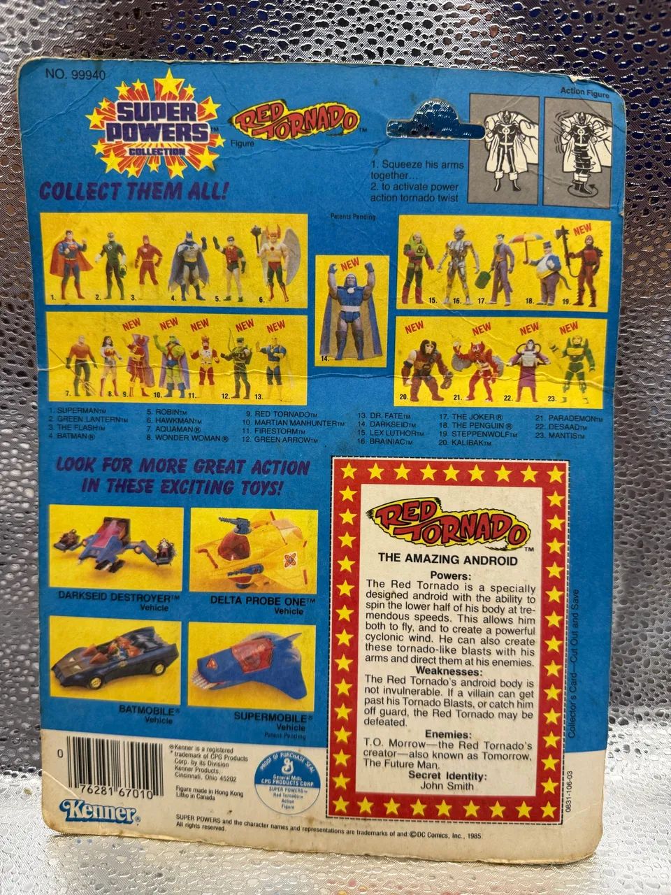 Super Powers Red Tornado (Tornado Vermelho) original da coleção da Kenner - 1985  - Foto 2