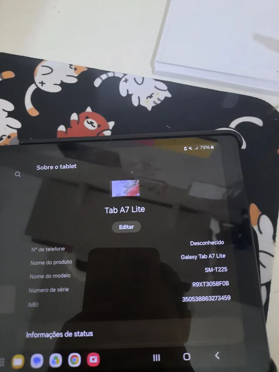 Samsung Tab A7 Lite + Capa articulada + Teclado + Mouse Bluetooth 