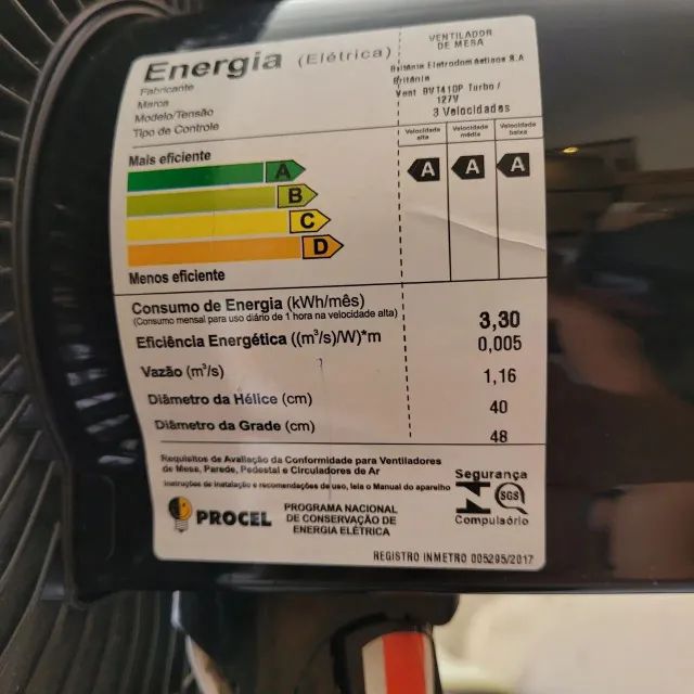 Ventilador Britania 160w 127v - com defeito  - Foto 3