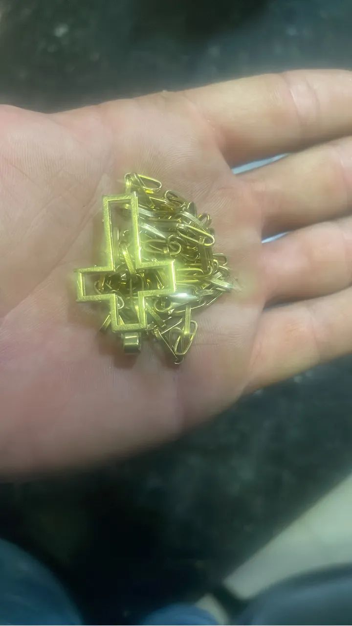 Corrente de ouro tijolinho com pingente  - Foto 2