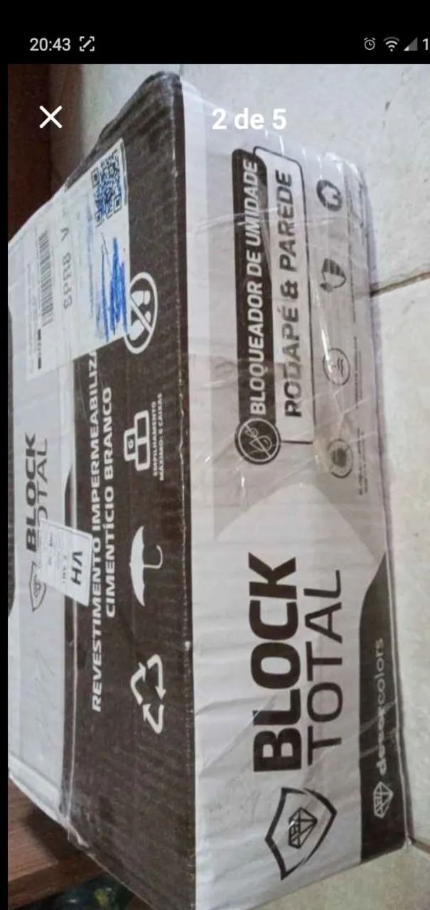 Bloqueador de umidade rodapé e parede Block Total Decorcolors  caixa 12 kg 1 unidade novo