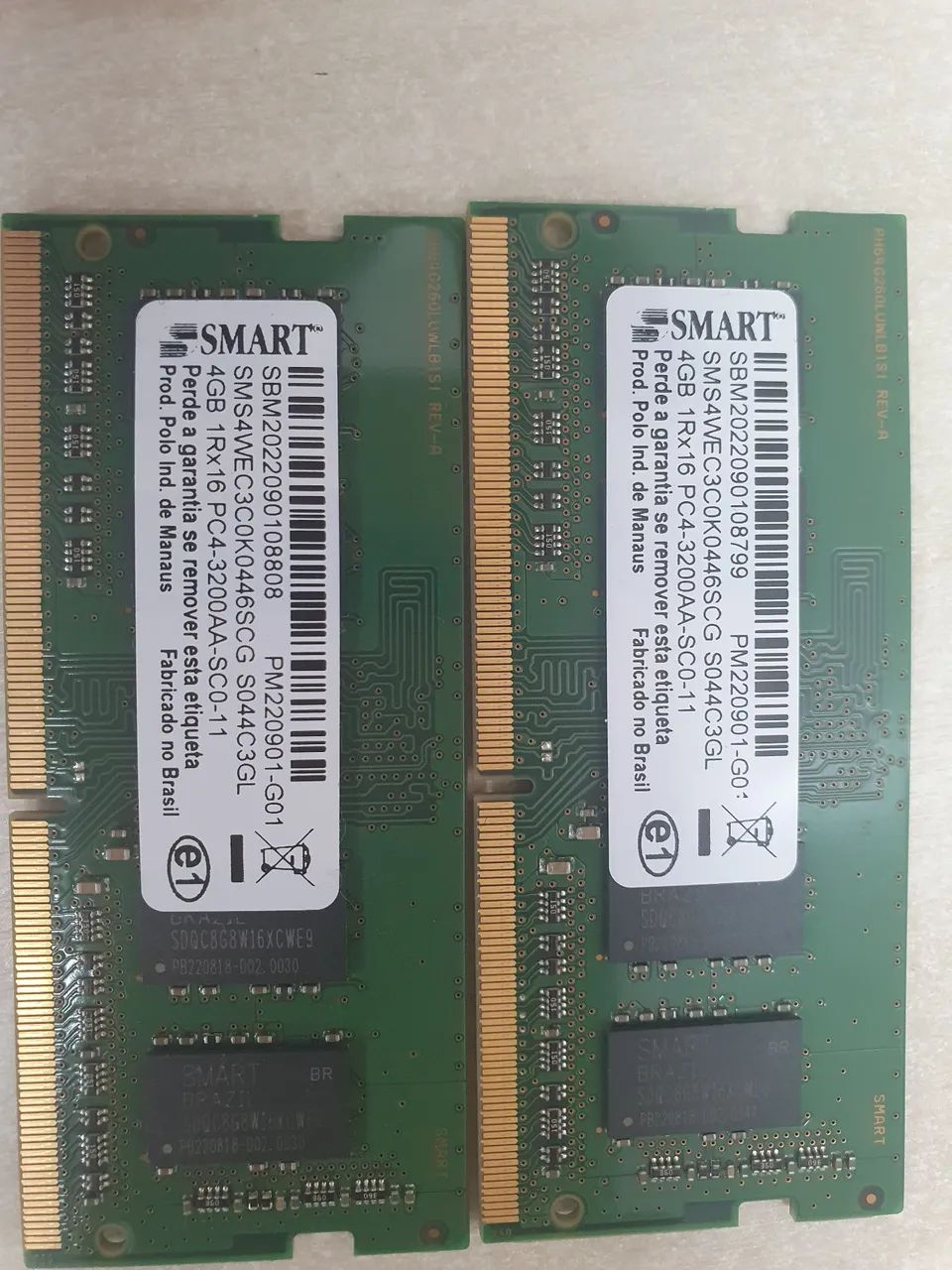 Memória oara notebook 8GB 2x4gb PC4 3200